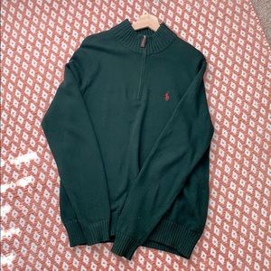 Men’s Polo Green Crewneck Sweater